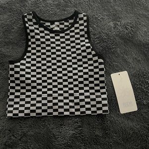 AURA Checkerboard crop top